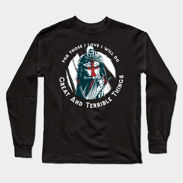 Knights Templar Long Sleeve T-Shirt by Eclecterie